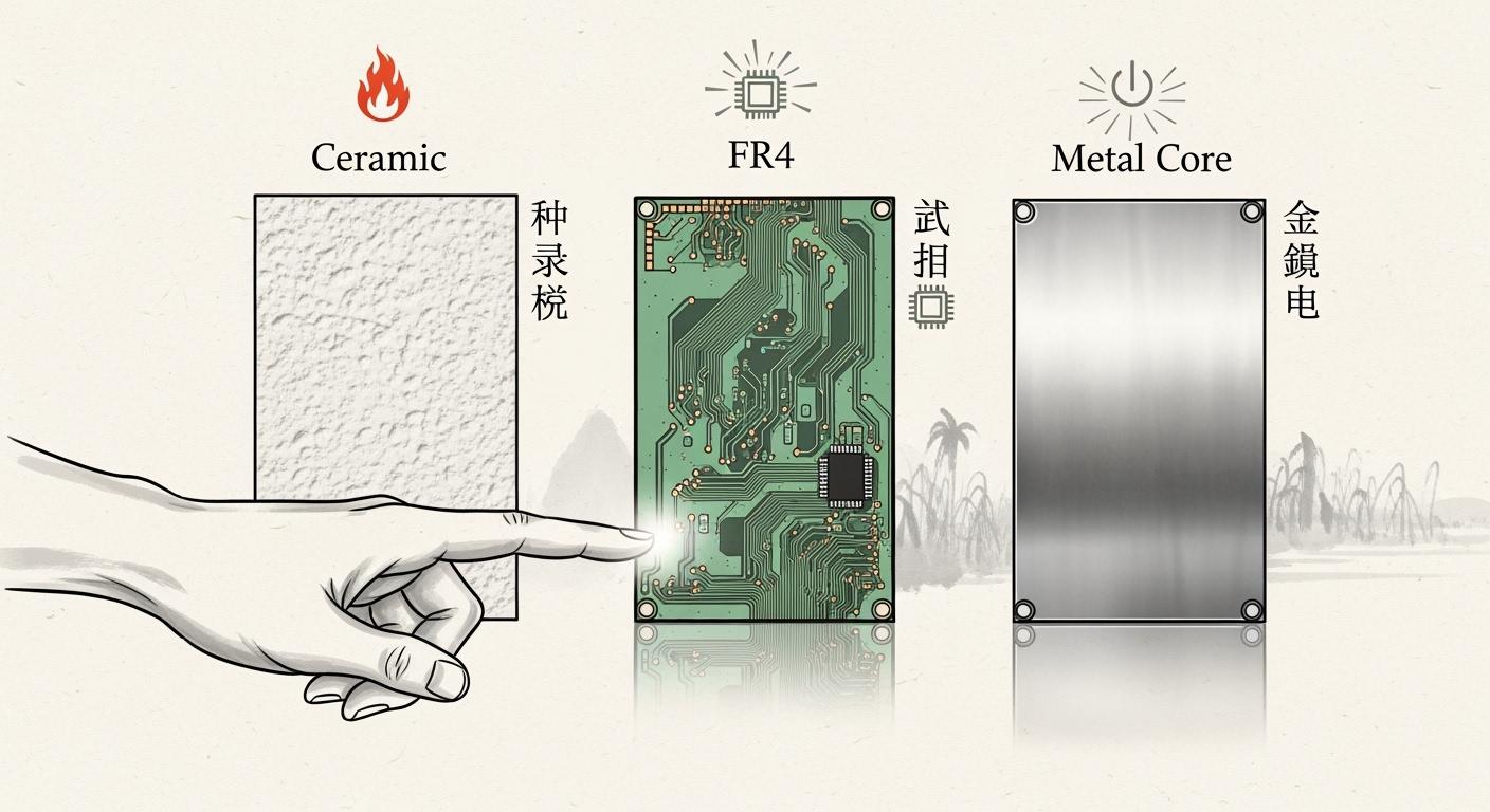 How to Choose Between Ceramic, FR4, and Metal Core PCBs