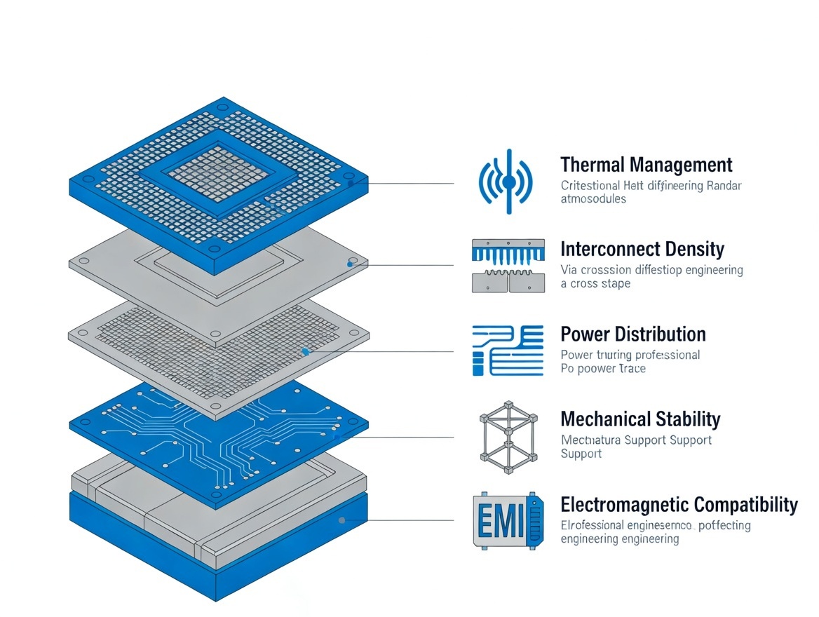 Critical Engineering Factors in 3D Stackup Design for High-Power Radar Modules