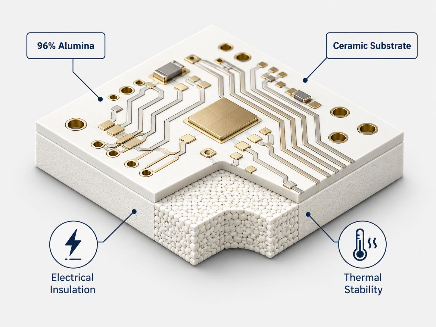 96 Alumina: Properties, Thermal Conductivity, and Substrate Applications