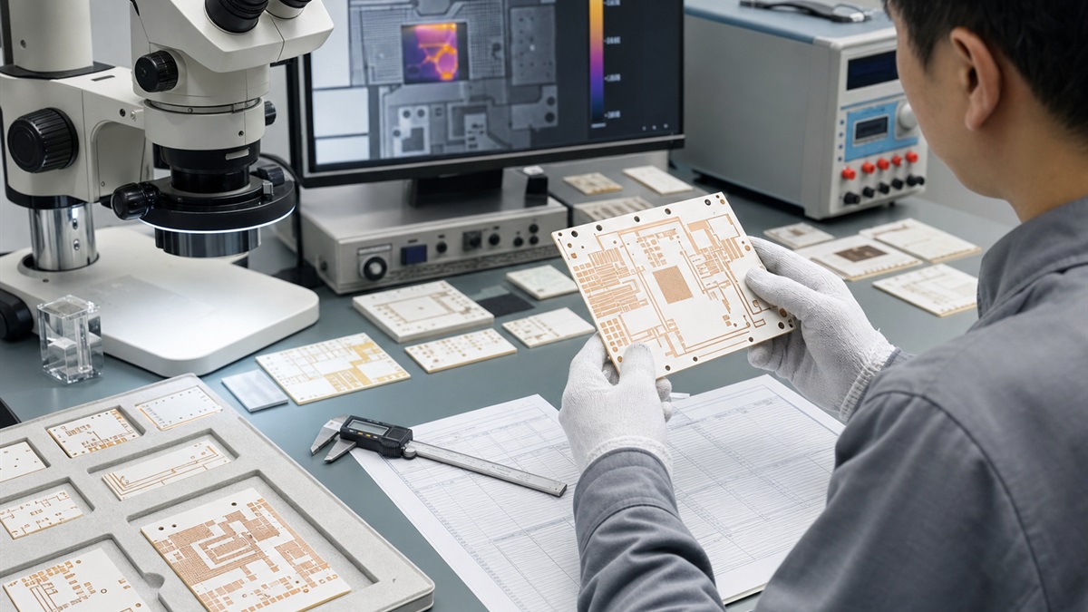 Ceramic PCB quality inspection and RFQ review before production