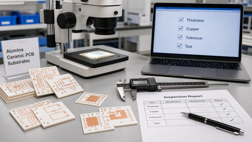 Alumina ceramic PCB substrate inspection and RFQ checklist