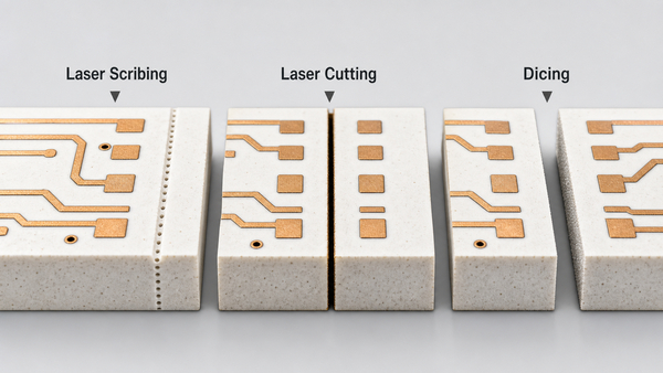 laser scribing laser cutting and dicing comparison for ceramic PCB