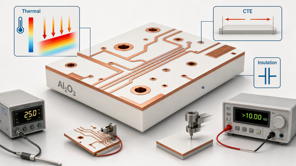 Key thermal electrical and mechanical properties of Al2O3 ceramic