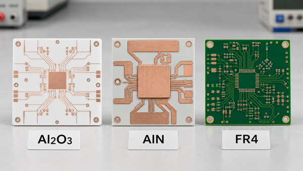 Al2O3 AlN Si3N4 and FR4 ceramic PCB material comparison