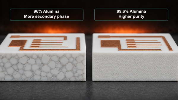 96 percent and 99.6 percent alumina high-temperature comparison