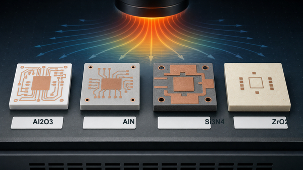 Al2O3, AlN, silicon nitride and zirconia ceramic substrate comparison