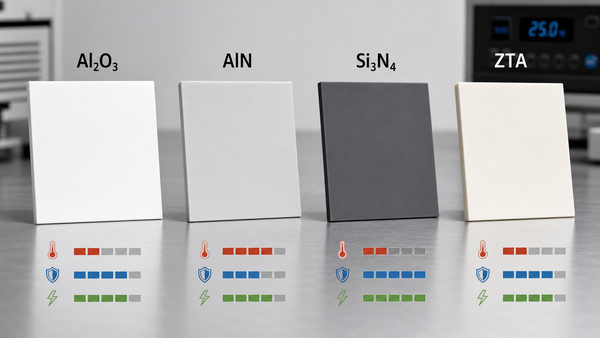 Alumina, aluminum nitride, silicon nitride, and ZTA ceramic substrate materials