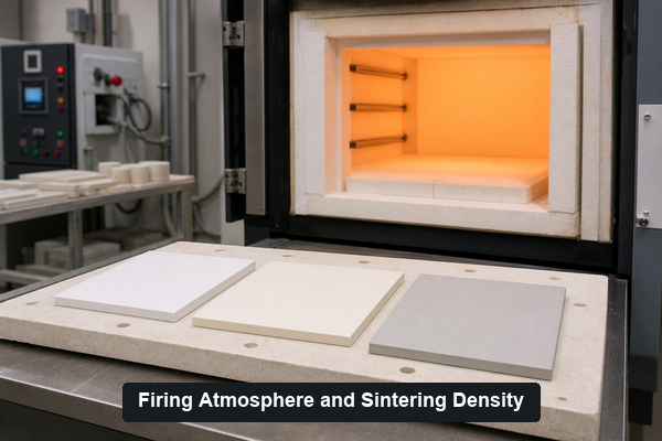 Al2O3 color affected by firing atmosphere sintering and ceramic density