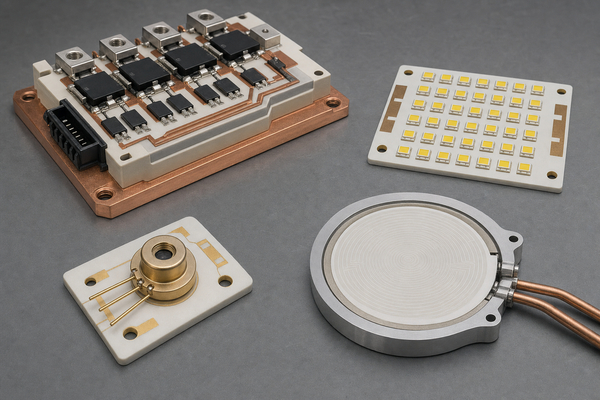 Aluminum nitride ceramic applications in power electronics LEDs lasers and semiconductor equipment