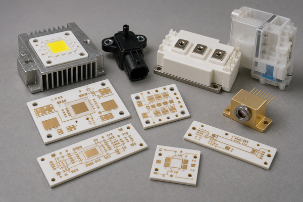 Alumina PCB applications in LEDs sensors power modules medical and RF electronics