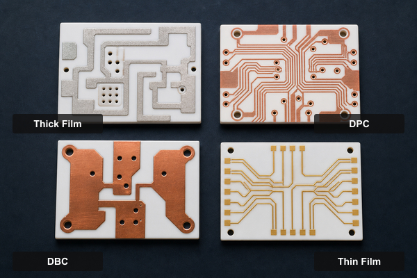 Metallization methods on Al2O3 ceramic substrates