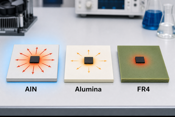 AlN ceramic PCB substrate applications in LED laser RF and power electronics