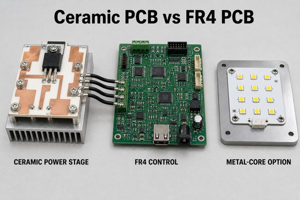 Ceramic PCB FR4 PCB and metal core PCB selection