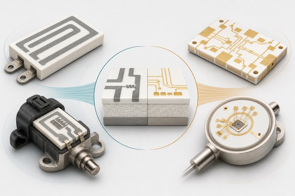 Application selection for thick film and thin film ceramic circuits