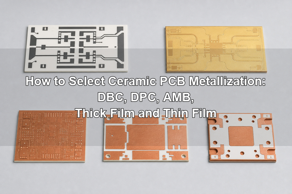 How to Select Ceramic PCB Metallization: DBC, DPC, AMB, Thick Film and Thin Film
