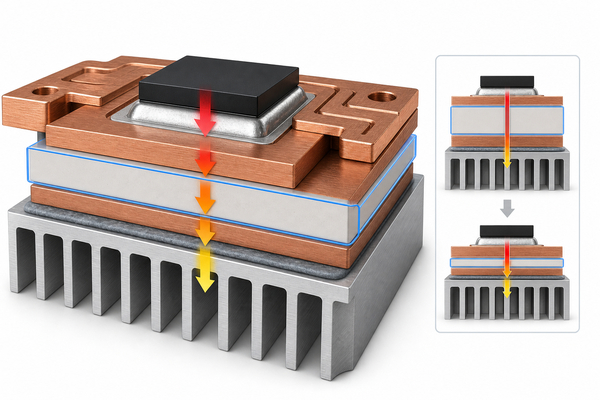 Thermal path and ceramic substrate selection factors