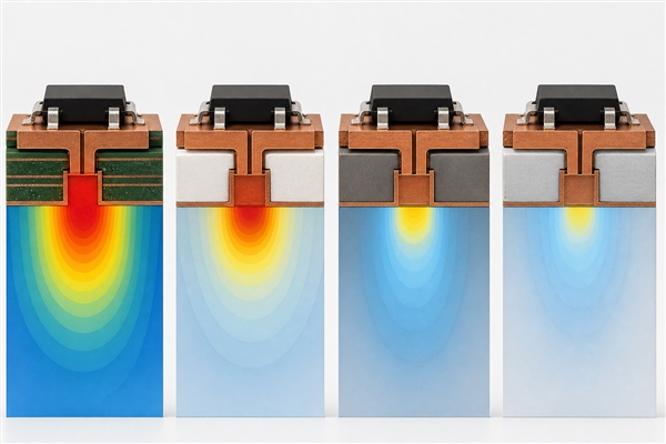 Thermal conductivity comparison of FR4 alumina silicon nitride and aluminum nitride