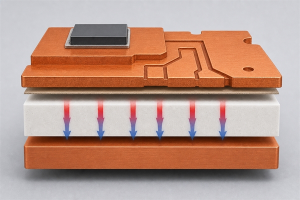 Direct bonded copper substrate layer structure with top copper ceramic and bottom copper