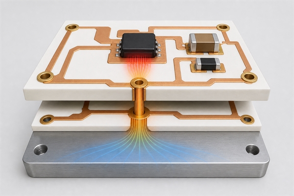 Ceramic PCB structure with ceramic dielectric metal circuit vias surface finish and components