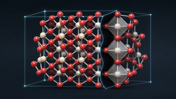 Alpha alumina crystal structure and octahedral coordination
