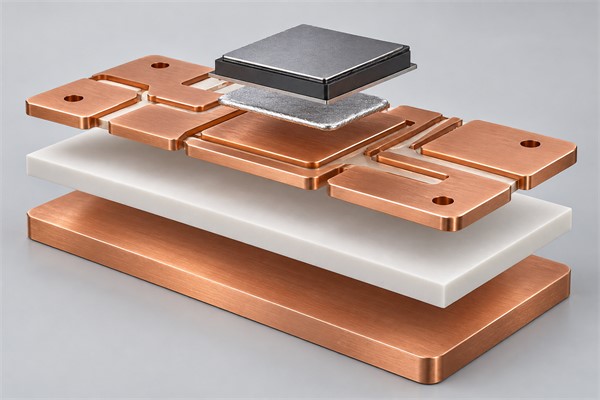 Copper ceramic copper insulation stack in a high voltage ceramic PCB