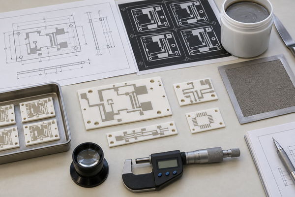 Thick-film ceramic PCB project package with artwork, substrate, paste and inspection data