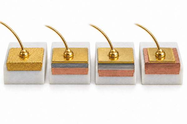 Typical wire-bondable metallization stacks on ceramic substrates