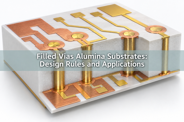 Filled Vias Alumina Substrates: Design Rules and Applications
