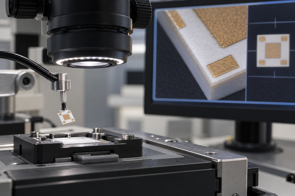 Optical inspection of a small ceramic circuit substrate