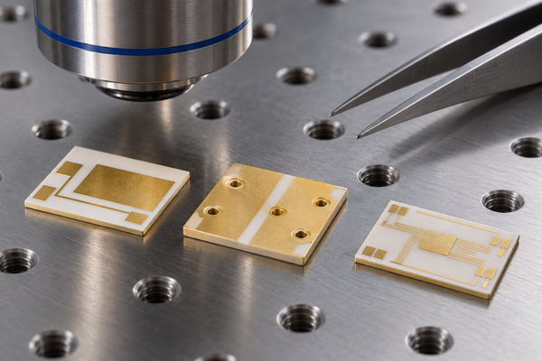Examples of patterned AlN submount manufacturing routes