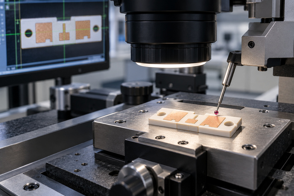 Dimensional and optical inspection of a DPC laser diode ceramic circuit
