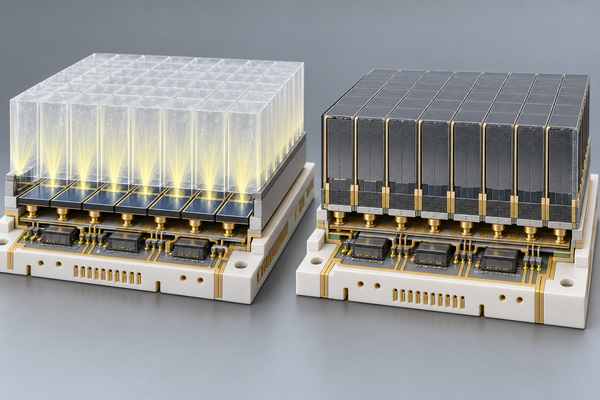 Ceramic carrier positions in indirect and direct X-ray detector modules