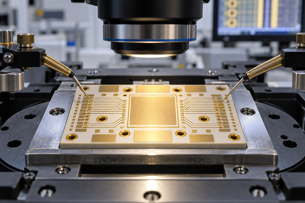 Optical and electrical inspection of a DPC detector module substrate