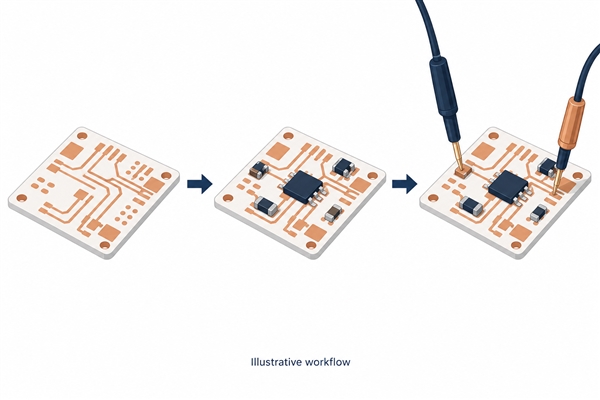 Bare ceramic substrate, assembly and evaluation - illustrative workflow